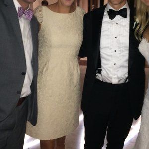 J. Crew Size 6 lace cocktail dress in cream